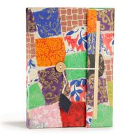 Lrg Lokta Patchwork- Notebook (21x15cm) - 45 Pages - inc bookmark - Multi Colour