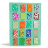 Lrg Lokta Mini Tiles- Notebook (21x15cm) - 45 Pages - inc bookmark - Teal