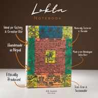 Med Lokta Traditional Prayer Flag Notebook (15x12cm) - 45 Pages - Natural