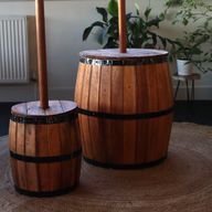 Beer Barrel Stool & Parasol Stand - Natural