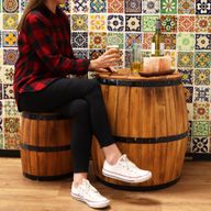 Beer Barrel Table - Natural
