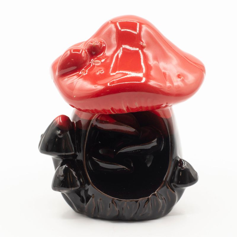 Backflow Incense Burner - Large Red Mushroom