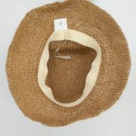 Floppy Straw Sun Hat - Coffee & Daiseys