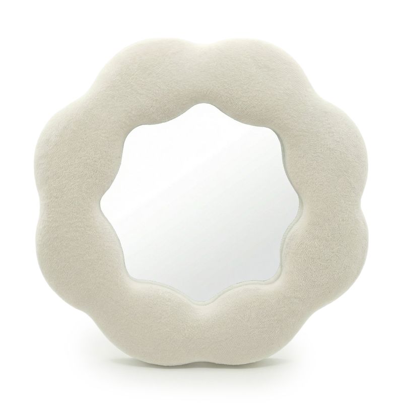 Soft Squiggly Mirrors - Flower - Stone (31)- 25.4x25.4x2.3cm
