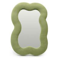 Soft Squiggly Mirrors - Large Cloud - Moss Green (50) - 33.4x23.5x2.3cm