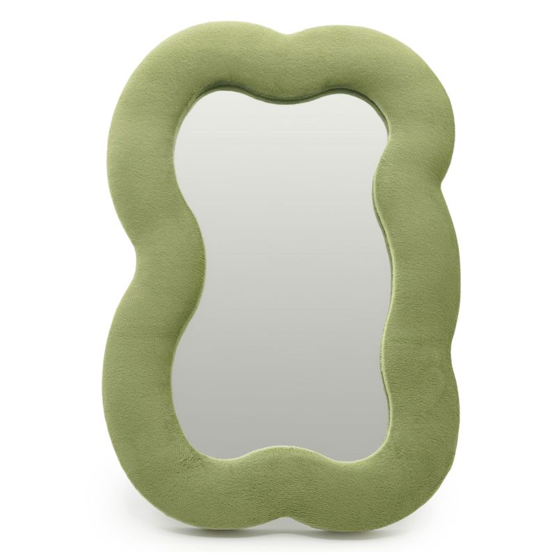 Soft Squiggly Mirrors - Large Cloud - Moss Green (50) - 33.4x23.5x2.3cm