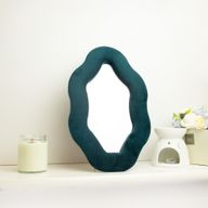 Soft Squiggly Mirrors - Oval Pebble- Royal Teal (26) - 20.5x32.5x2.3cm