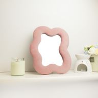 Soft Squiggly Mirrors - Square Pebble - Rose Blush (25)  - 22.5x27x2.3cm