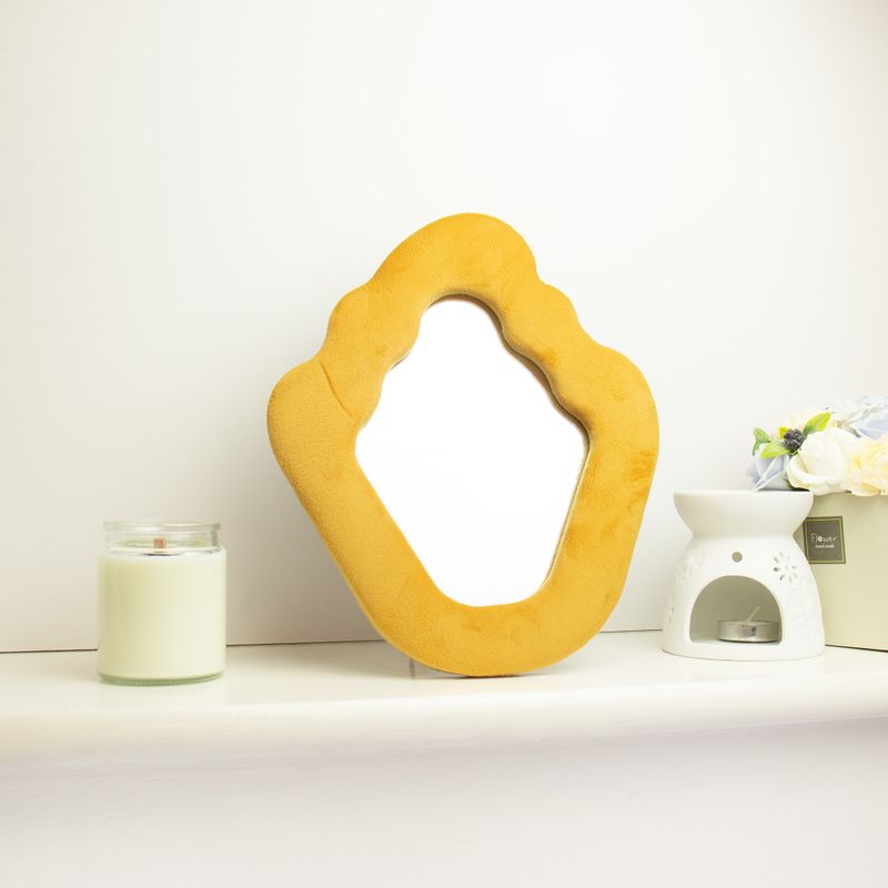 Soft Squiggly Mirrors - Flame - Marigold (49) - 23x27.5x2.3cm