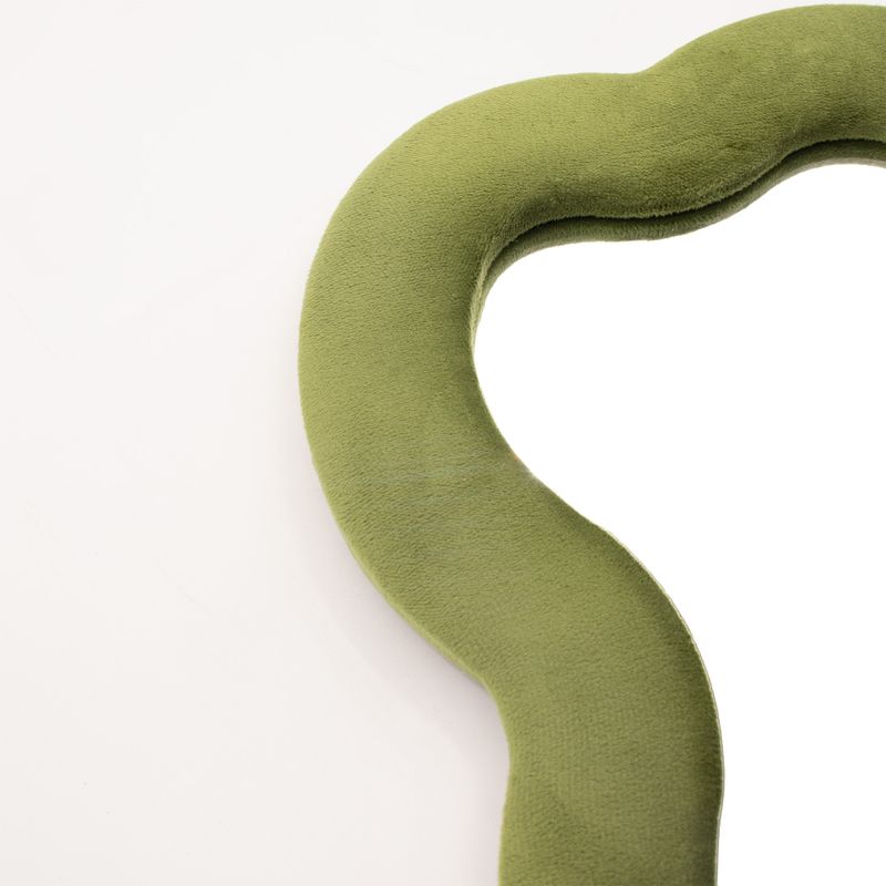 Soft Squiggly Mirrors - Large Cloud - Moss Green (50) - 33.4x23.5x2.3cm