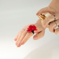 Fragrance Chiffon Diffuser Rings - Rose Red (01)