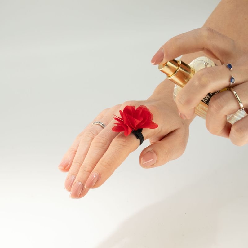Fragrance Chiffon Diffuser Rings - Rose Red (01)