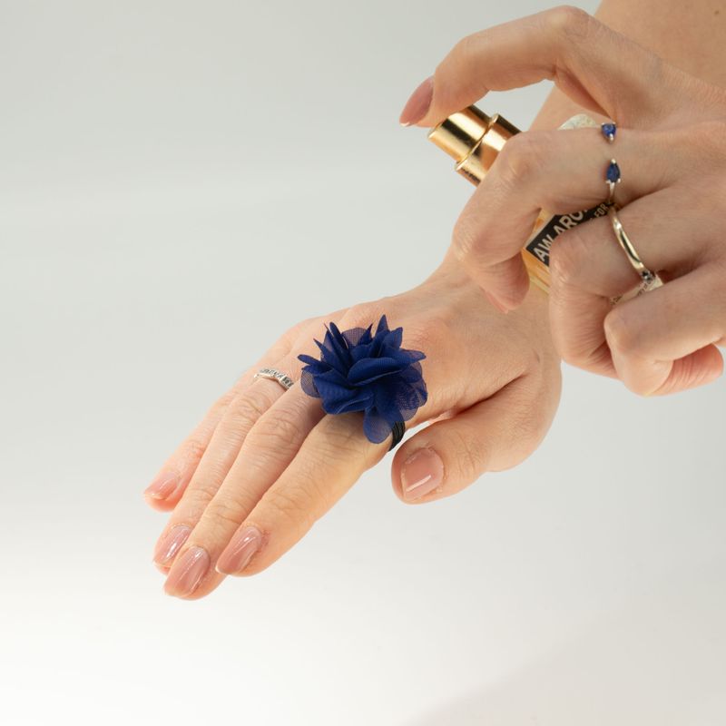 Fragrance Chiffon Diffuser Rings - Navy Blue (67)