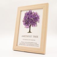 Gemstone Picture - Tree of Life - Amethyist (20x14.7x1cm)