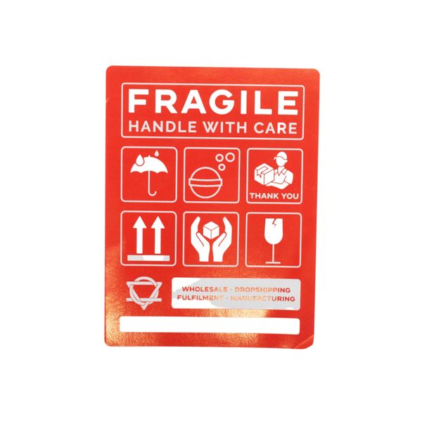 Fragile Handle with Care Transport Labels 75x100mm