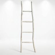 Large Kemu Wood Ladder - 1.5m - Whitewash - Japan Style