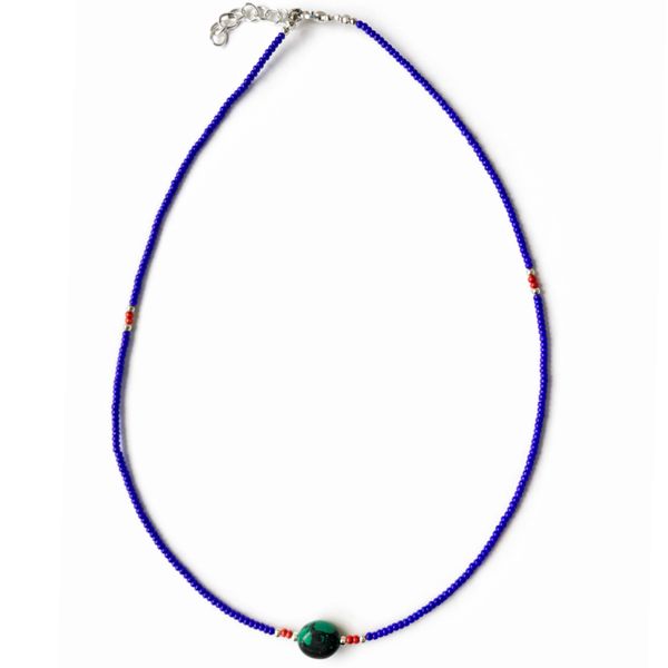 Fine Nepalese Lapis & Turquoise Pendant - Necklace (42cm)