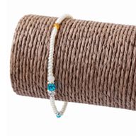 Fine Nepalese Howlite and Faceted Bead Detail Anklet  - (22cm)