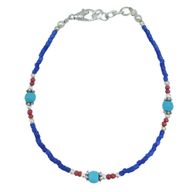 Nepalese Extra Fine Gem Bracelet- Blue Onyx