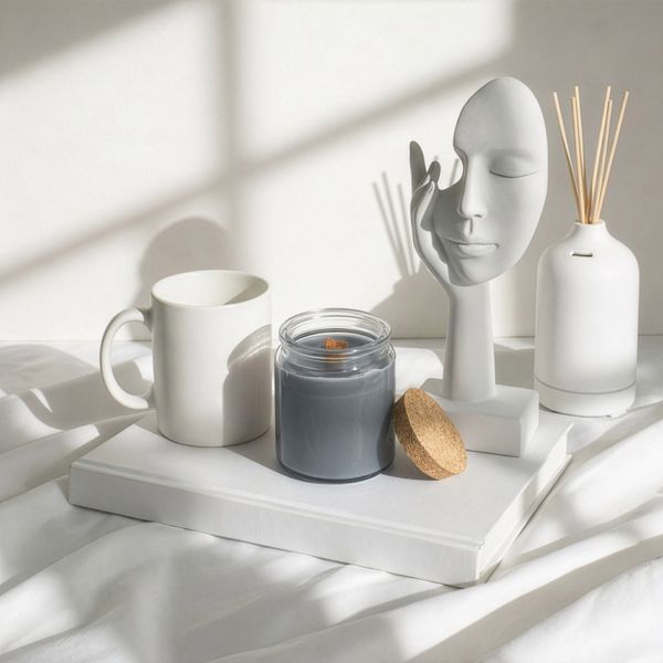 Unlabeled Woodwick Soy Candle - Ash & Woodsmoke
