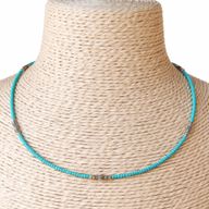 Nepalese Extra Fine Gem Necklace - Turquoise & Steel