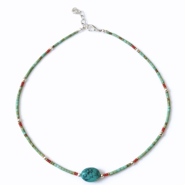 Nepalese Extra Fine Gem Necklace - Turquoise & Stone