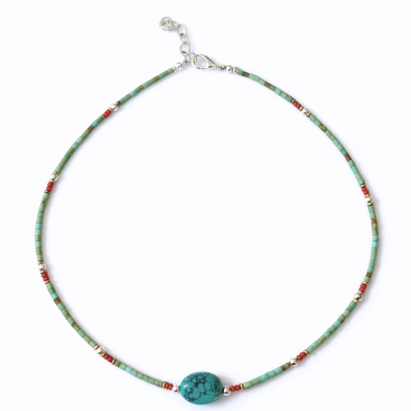 Nepalese Extra Fine Gem Necklace - Turquoise & Stone