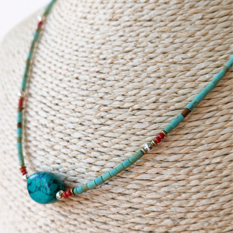 Nepalese Extra Fine Gem Necklace - Turquoise & Stone