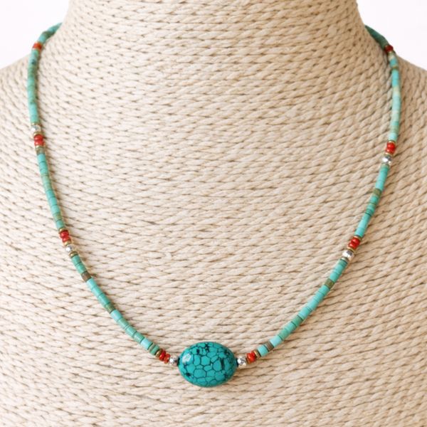 Nepalese Extra Fine Gem Necklace - Turquoise & Stone