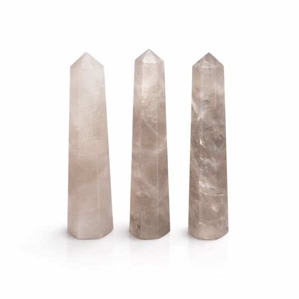 Gemstone Six Face Obelisk Points approx 11cm - Smoky Quartz