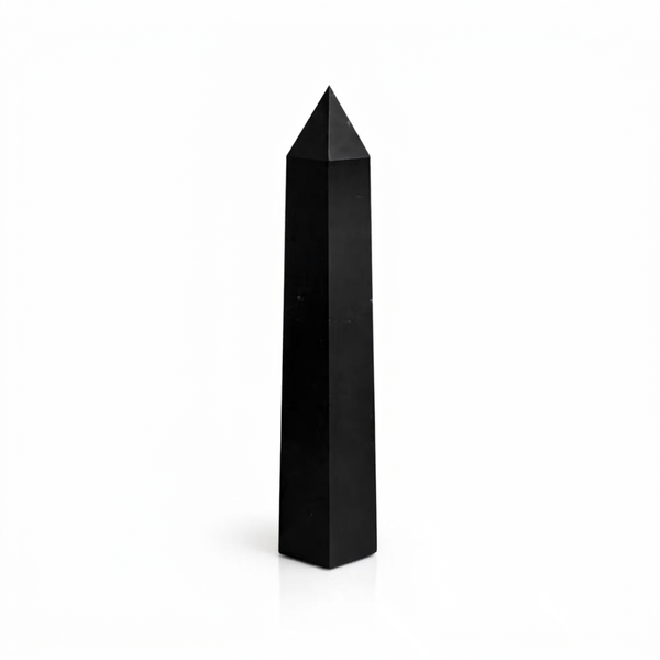 Gemstone Six Face Obelisk Points approx 17cm - Black Tourmaline
