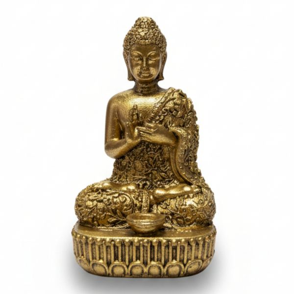 Brass Miniature Gods - Buddha (110gms) - 76mm
