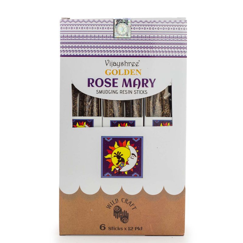 30g Golden Rose Mary Smudging Resin Sticks (6s)