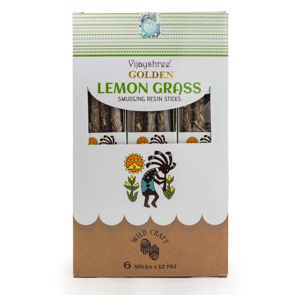 30g Golden Lemon Grass Smudging Resin Sticks (6s)