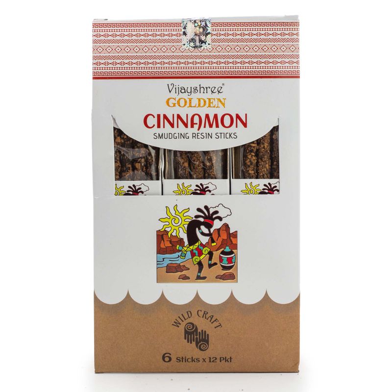 30g Golden Cinnamon Smudging Resin Sticks (6s)