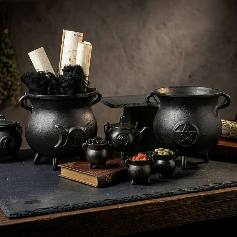 Extra Huge Cast Iron Cauldron with Pentagon 23x18cm (at least 4kg)