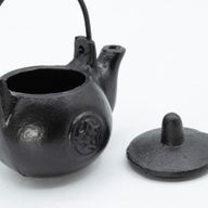 Small Cast Iron Ritual Pot with Pentagon 8x8x10cm