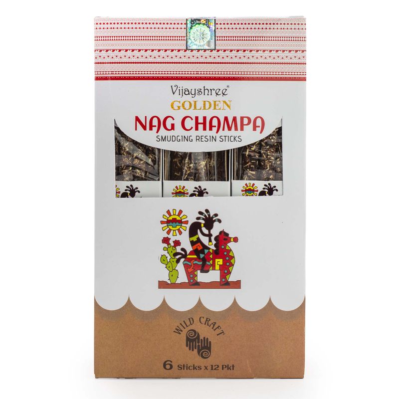 30g Golden Nag Champa Smudging Resin Sticks (6s)
