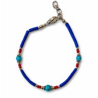 Nepalese Extra Fine Gem Bracelet- Blue Onyx