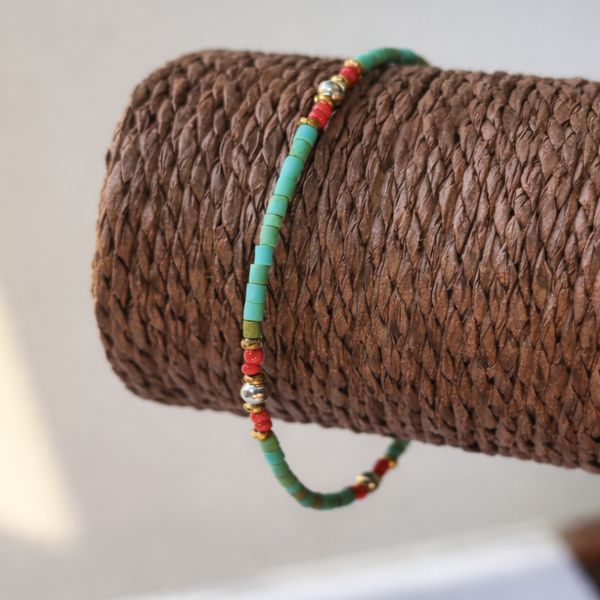Nepalese Extra Fine Gem Bracelet - Turquoise & Stone