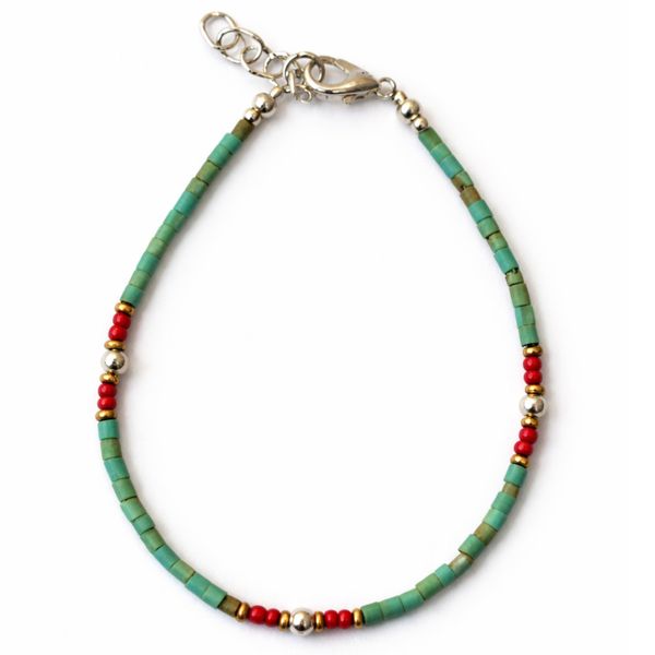 Nepalese Extra Fine Gem Bracelet - Turquoise & Stone