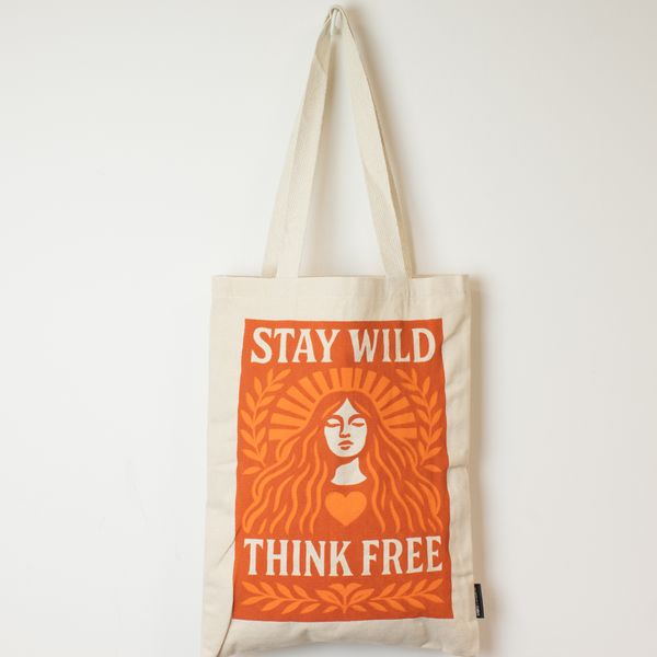 Iconic Tote Bag - Stay Wild (41x31cm) - Natural 10oz - Inside pocket and zip closure