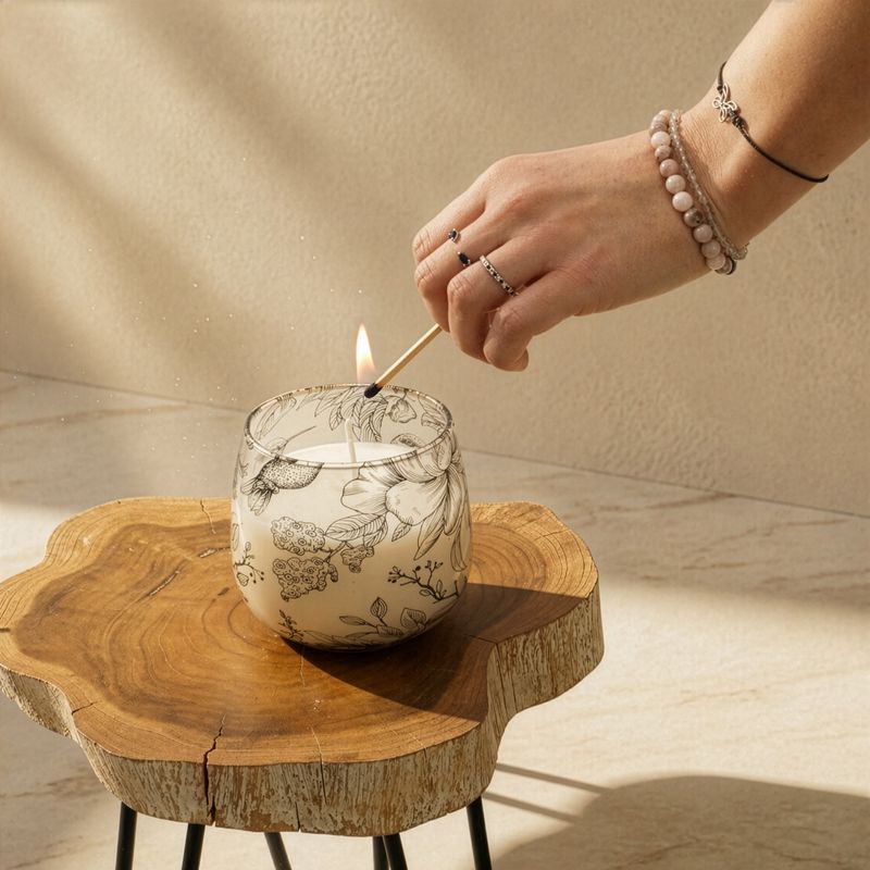 Drawn by Flame - Glass Jar Candles - Medium