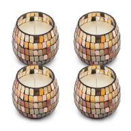 Amber Mosaic - Glass Jar Candles - Small