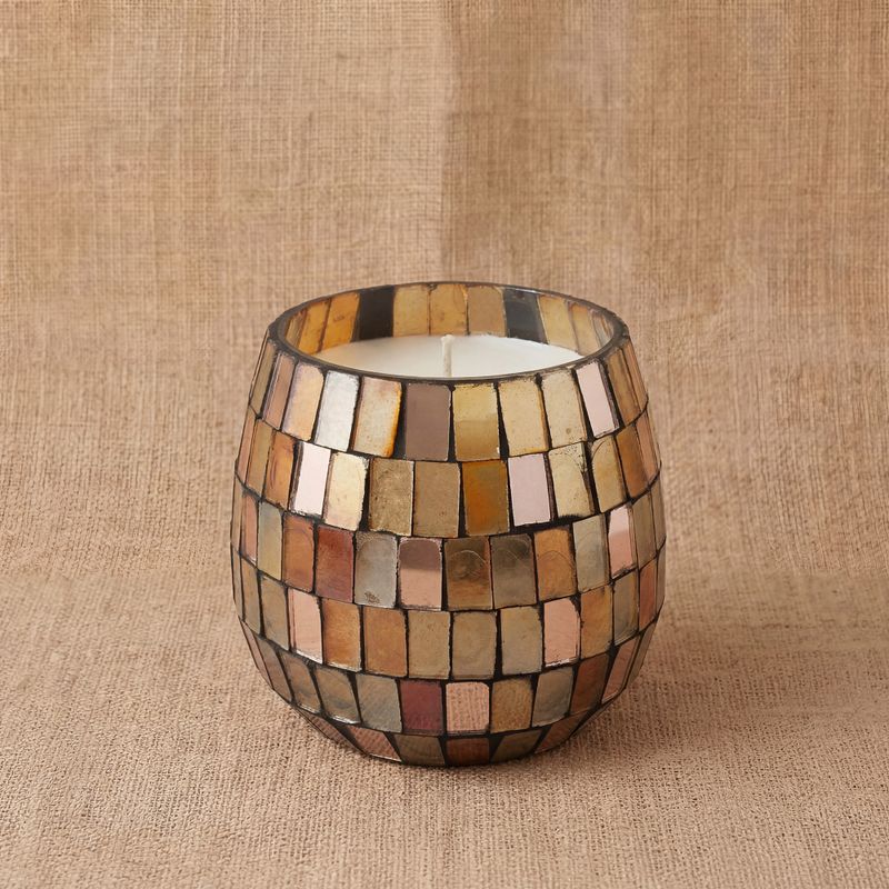 Amber Mosaic - Glass Jar Candles - Small
