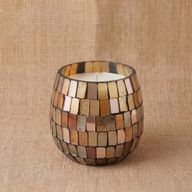 Amber Mosaic - Glass Jar Candles - Small