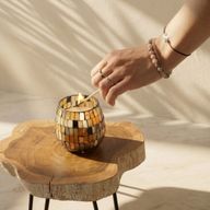 Amber Mosaic - Glass Jar Candles - Small