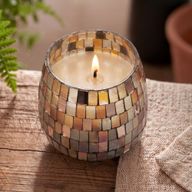 Amber Mosaic - Glass Jar Candles - Medium