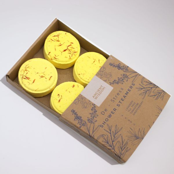 Zen Shower Steamers - Therapy Wellness Gift Set - De - Stress (Yellow)