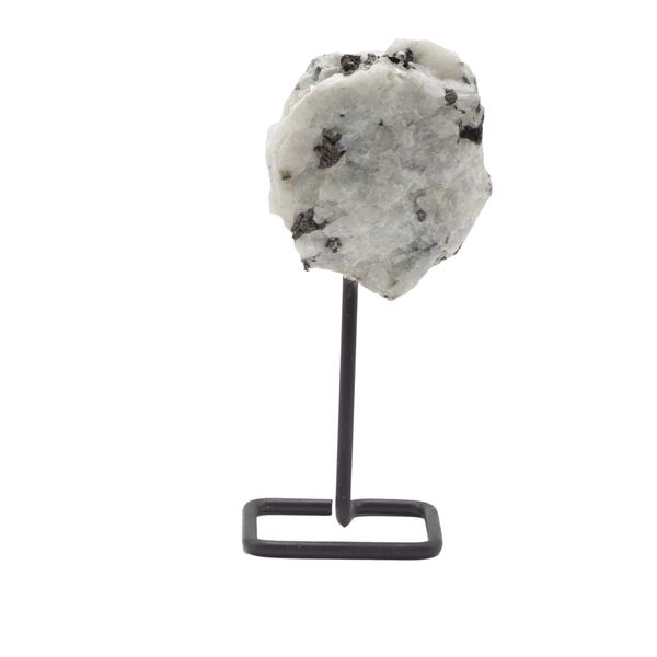Mineral Specimens on Metal Stand - Rainbow Moonstone